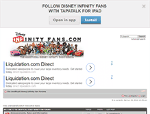 Tablet Screenshot of disneyinfinityfans.com